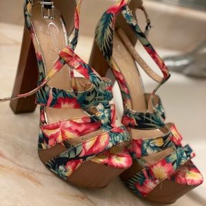 Beautiful Jessica Simpson platform heels